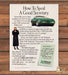 National Car Rental Corvette Fur Coat Secretary Reward Print Ad 1988 1980s