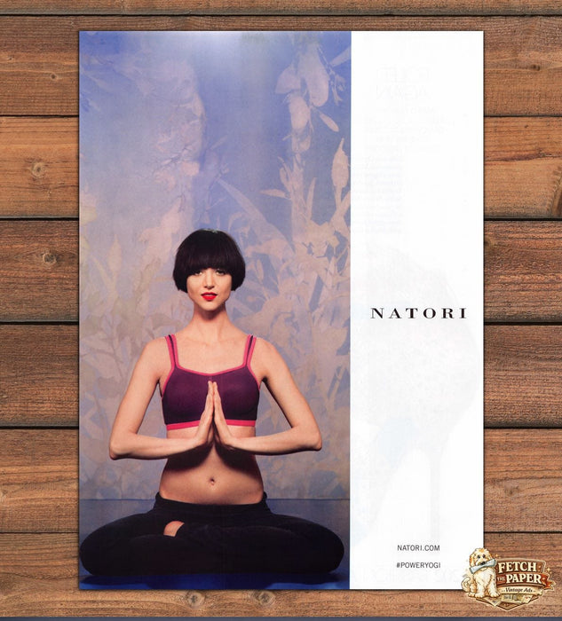Natori 2010s Print Advertisement 2013 Yoga Clothing Girl Sitting Yoga Pose