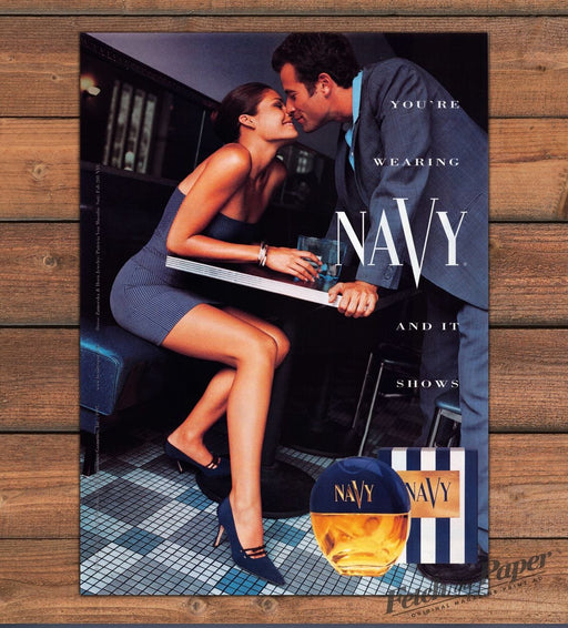 Navy 1990s Print Advertisement Ad 1997 Sexy Legs Diner Kissing (See Description)