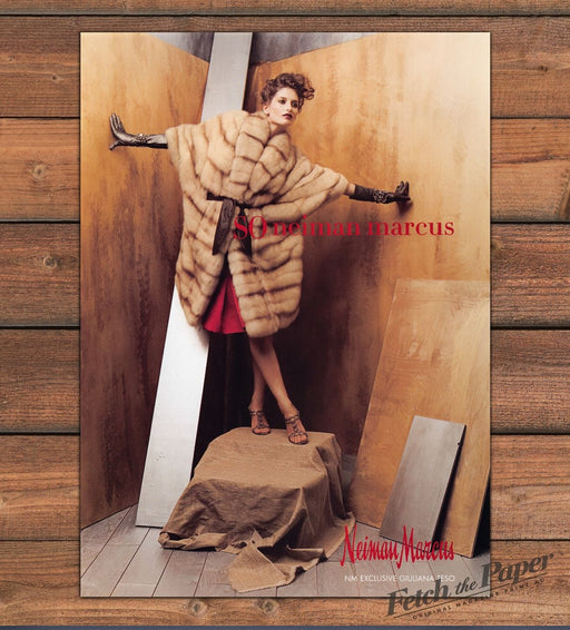 Neiman Marcus Legs Fur Coat Gloves Heels SO Neiman Marcus Print Ad 2008 2000s