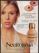 Neutrogena Cosmetics 2000s Print Advertisement 2002 Julie Bowen Skin Fetch-the-Paper