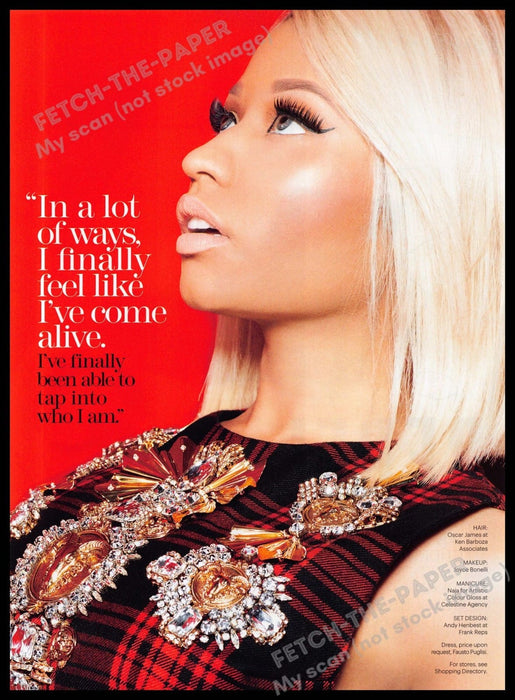 Nicki Minaj 2010s Magazine photo 2013 Singer "been able to tap into who I am"