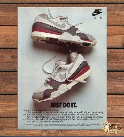Nike Air Shoes 1980s Print Advertisement Ad 1989 Just Do It