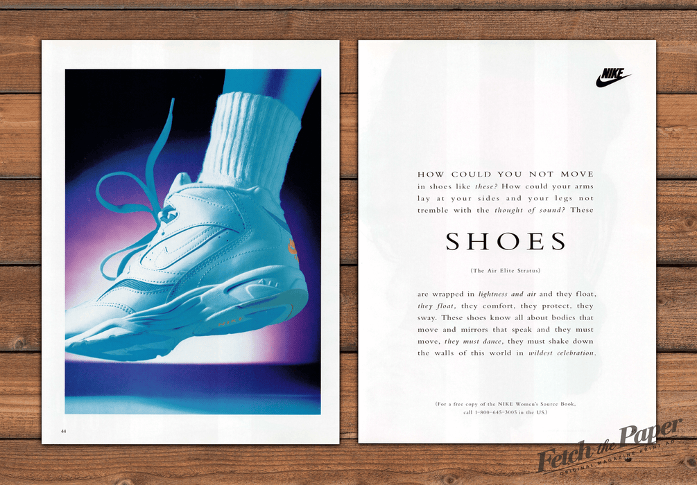 Nike Shoes The Air Elite Stratus 1990s Print Advertisement (2 pages) 1993