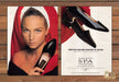 Nine West Spa Collection Black Patent Pump Red Towel Print Ad 1991 1990s (2 pg)