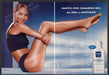Nivea Silky Shimmer 2000s Print Advertisement (2 page centerfold) 2002 Legs Fetch-the-Paper