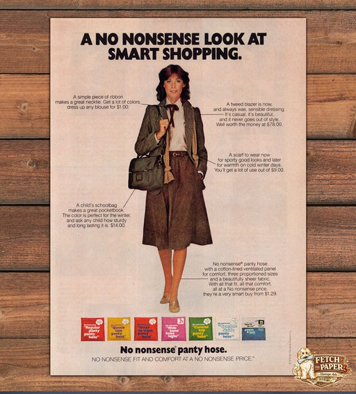 No Nonsense Panty Hose Smart Shopping Outfit Print Ad 1979 1970s