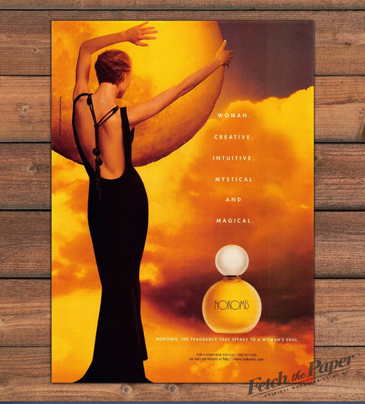 Nokomis Fragrance By Coty Woman And The Moon Print Ad 1997 1990s