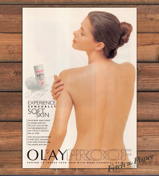 Olay Proof Soft Skin 1990s Print Advertisement Ad 1998 Bare Back