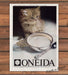 Oneida Silverplate Porringer Fantasy Spoon Kitten Purr-fect Print Ad 1981 1980s