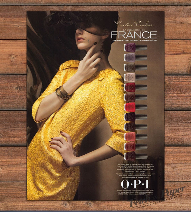 OPI Couture Couleur La Collection de France Nail Lacquer Print Ad 2008 2000s
