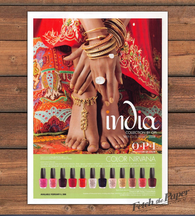 OPI India Collection Feet Anklet Bangles Nail Lacquer Print Ad 2008 2000s