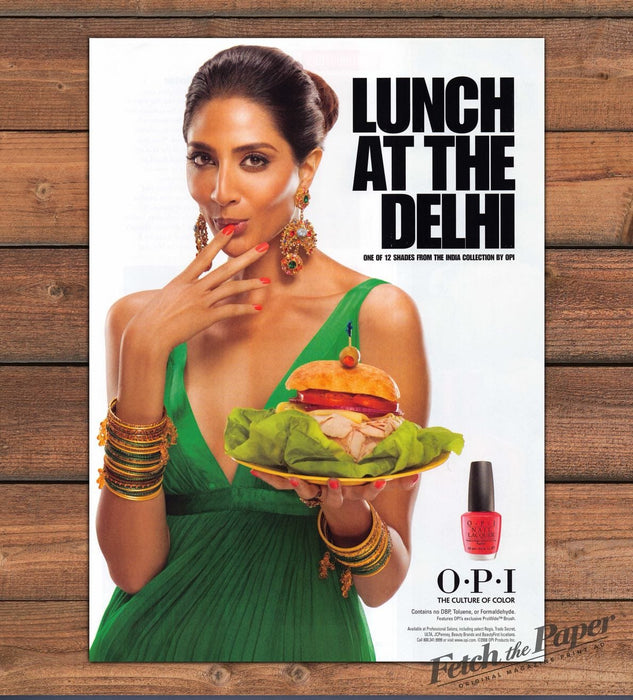 OPI "Lunch at the Delhi" India Collection Nail Lacquer Print Ad 2008 2000s