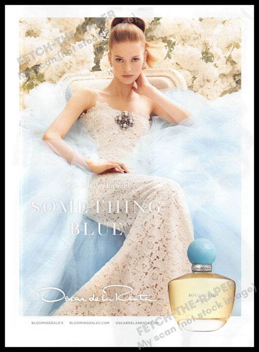 Oscar de La Renta 2010s Magazine Print Ad 2013 Something Blue (Not the perfume)