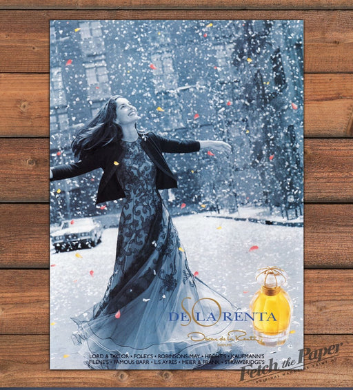 Oscar De La Renta Parfum 1990s Print Advertisement Ad 1997 Confetti City Model