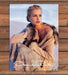 Oscar de la Renta Saks Model Fur Trim Beaded Coat Print Ad 1998 1990s