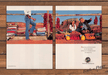 Perrier Santa Fe Navajo Blankets Chili Peppers Print Ad 1992 1990s (2pgs)
