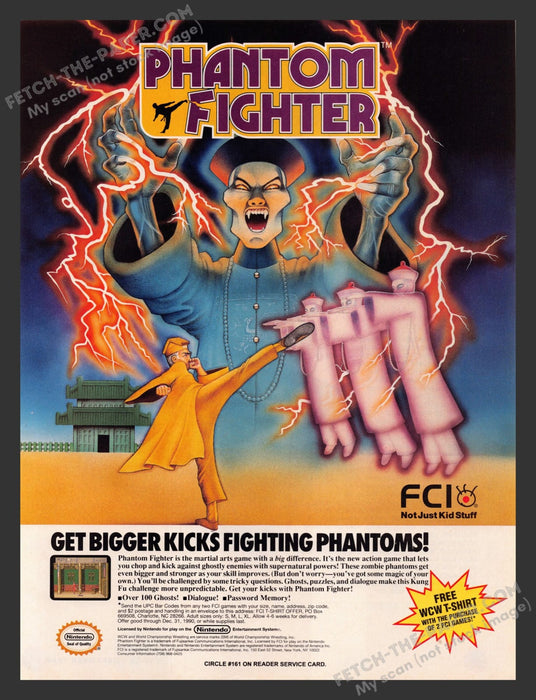 Phantom Fighter Video Game 1990s Print Advertisement Ad 1990