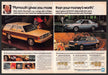 Plymouth Security Package 1980s Print Advertisement (2 page) 1982 Wagon Fetch-the-Paper