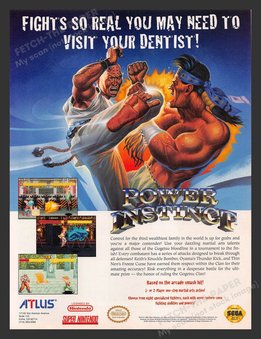 Power Instinct Gogetsu Oyama Video Game 1990s Print Advertisement Ad 1994
