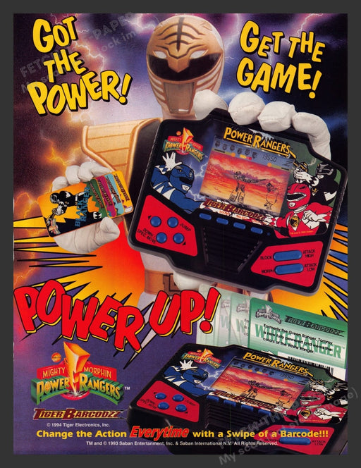Power Rangers Tiger Electronics Video Game 1990s Print Advertisement  Ad 1994