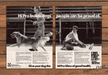 Purina 1980s Print Advertisement (2 pages) 1987 Dog Men Running on Track