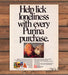 Purina Pets For People Senior Man Shaggy Dog Kiss Print Ad 1987 1980s