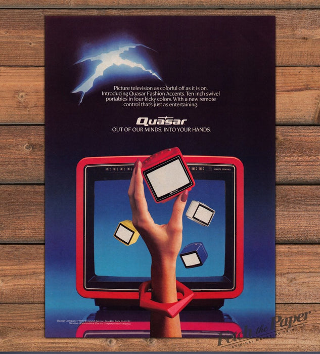 Quasar 1980s Print Advertisement Ad 1985 Fashion Accents TV