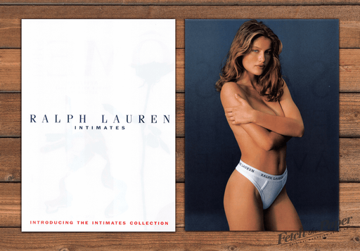 Ralph Lauren 1990s Print Advertisement (2 pages) 1998 Laetitia Casta Underwear