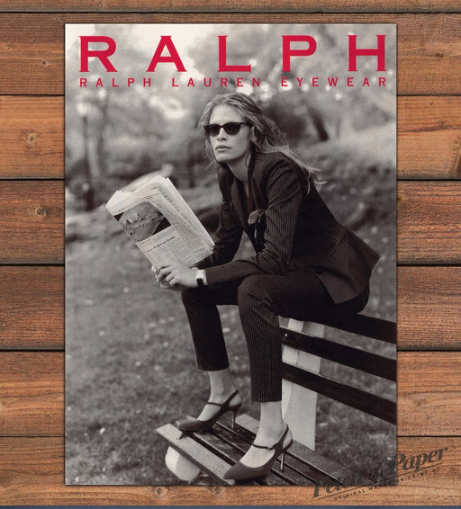Ralph Lauren Eyewear 1990s Print Advertisement Ad 1998 Legs Sitting on Bench
