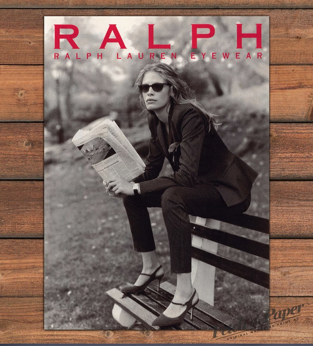 Ralph Lauren Eyewear 1990s Print Advertisement Ad 1998 Legs Sitting on Bench