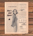 Relax-A-cizor Figure Watching Time Blonde Leotard Flower Print Ad 1965 1960s