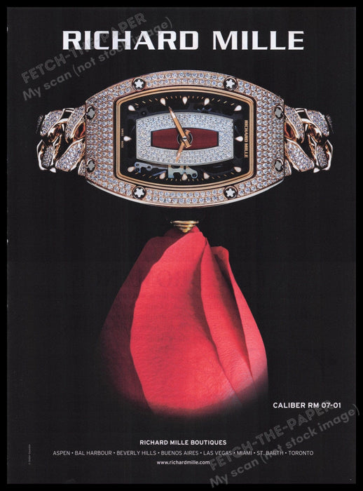 Richard Mille 2000s Print Advertisement Ad 2017 Fetch the Paper!