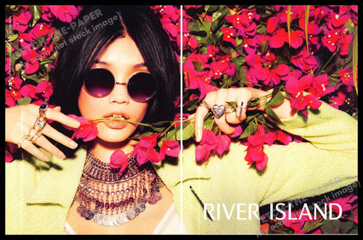 River Island 2010s Print Advertisement (2 pge) 2013 Jewelry Flower Girl Pink