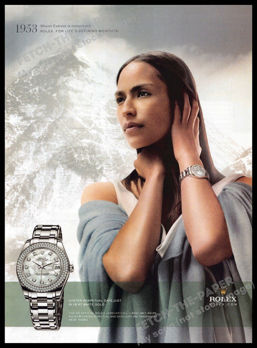 Rolex 2010s Print Advertisement 2010 Mount Everest Oyster Perpetual Datejust Rolex