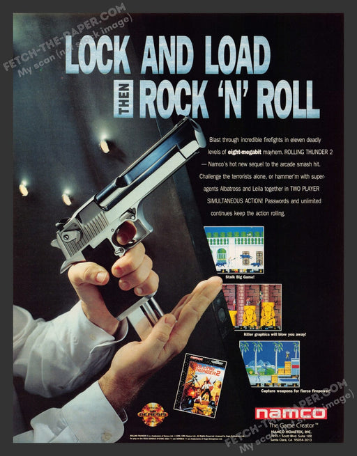 Rolling Thunder 2 Video Game 1990s Print Advertisement Ad 1991