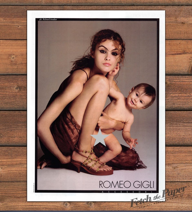 Romeo Gigli Accessori Mother and Baby Richard Avedon Print Ad 1998 1990s