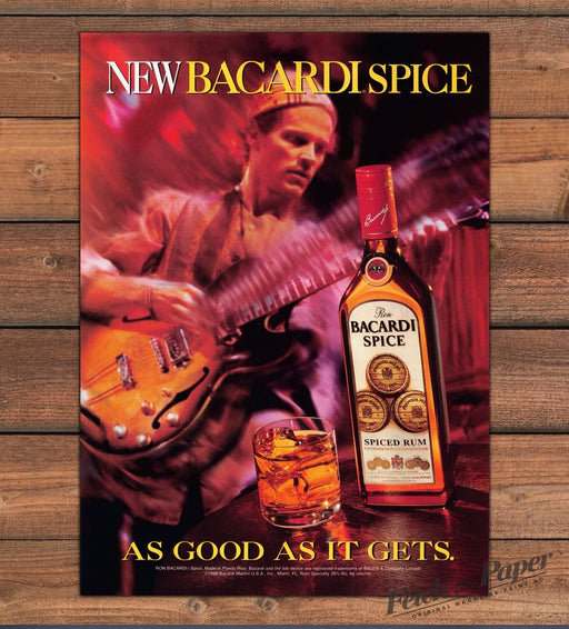 Ron Bacardi Spice Puerto Rico Rum Alcohol 1990s Print Advertisement Ad 1996