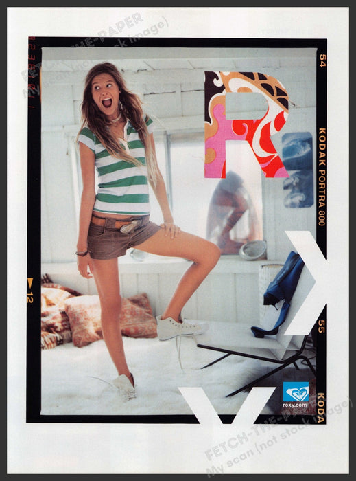 Roxy Clothing 2000s Print Advertisement Ad 2006 Legs Online Fetch the Paper!