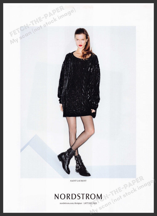 Saint Laurent Shoes 2000s Print Advertisement Ad 2013 Legs Fish Net Fetch the Paper!