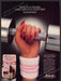 Salle "10" Strong Nails 1980s Print Advertisement 1986 Hand Weight Dumbell Fetch-the-Paper