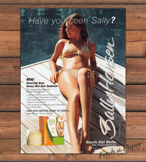 Sally Hansen Brielle Birkholm Bikini Legs Honey Wax Print Ad 2008 2000s