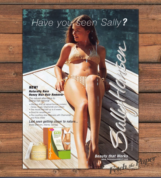 Sally Hansen Brielle Birkholm Bikini Legs Honey Wax Print Ad 2008 2000s