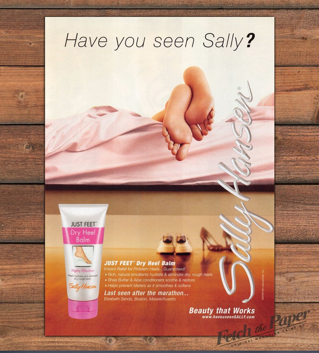 Sally Hansen Just Feet Dry Heel Balm Feet Print Ad 2008 2000s