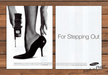 Samsung Phone Heels "For Stepping Out" Legs Print Ad 1998 1990s (2pgs)