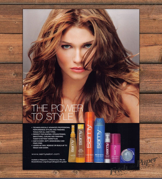 Samy Salon Systems Hair Products "The Power To Style" Print Ad 2007 2000s