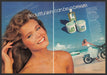 Sea Breeze 1980s Print Advertisement (2 page) 1982 Beach Girl Motorcycle Fetch-the-Paper