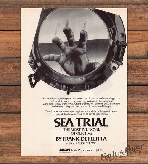 Sea Trial by Frank De Felitta 1980s Print Advertisement Ad 1980 Promo