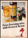 Seagram's 7 & 7 UP 1980s Print Advertisement 1982 Easy Listening Headphones Fetch-the-Paper