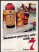 Seagram's 7 Whisky 1980s Print Advertisement 1982 Couple Catamaran Boat Fetch-the-Paper